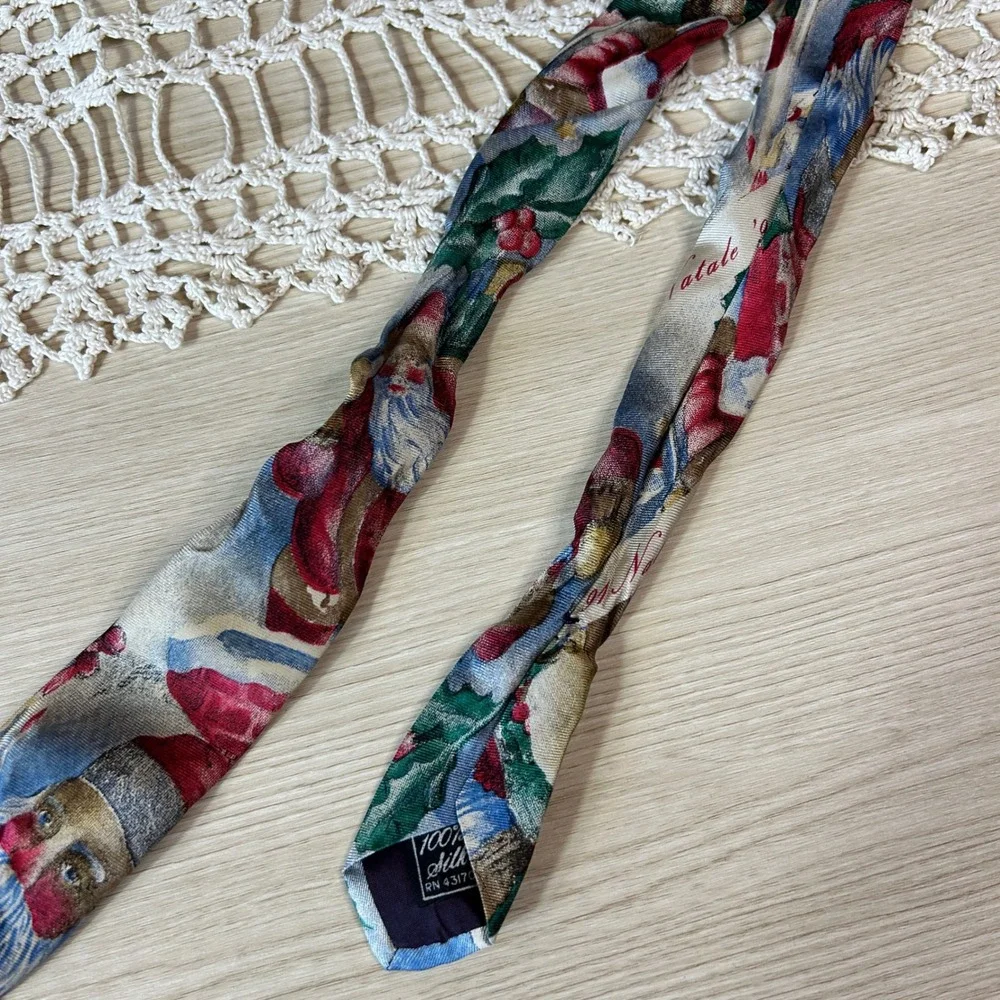 Mark Alexander Mens‎ Christmas Santa Claus Silk Necktie Festive Holiday